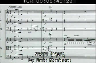 The score 'Sextet' composed by Ennio Morricone in 1953 (15 years old)