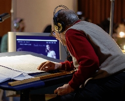 Ennio Morricone recording the score in Rome