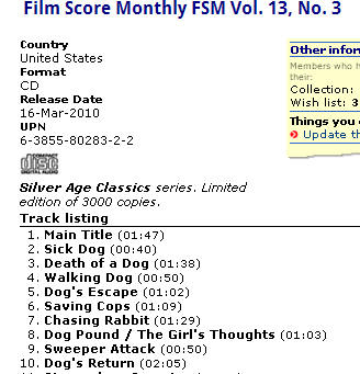 Film Score Monthly FSM Vol. 13, No. 3