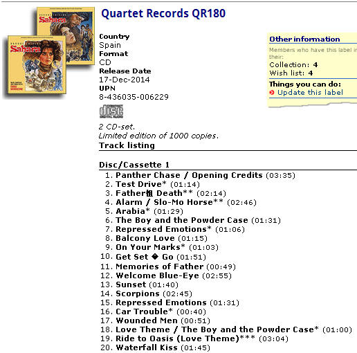 Quartet Records QR180